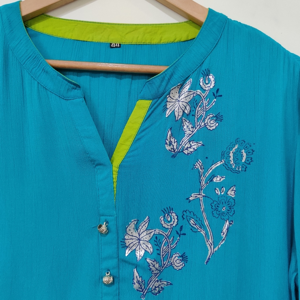 (NWOT) Sea Green Kurti - Picture 4 of 8